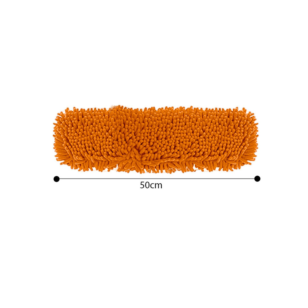 50x12 Orange Microfiber Flat Mop Floor Pads Rotating Dust Remover