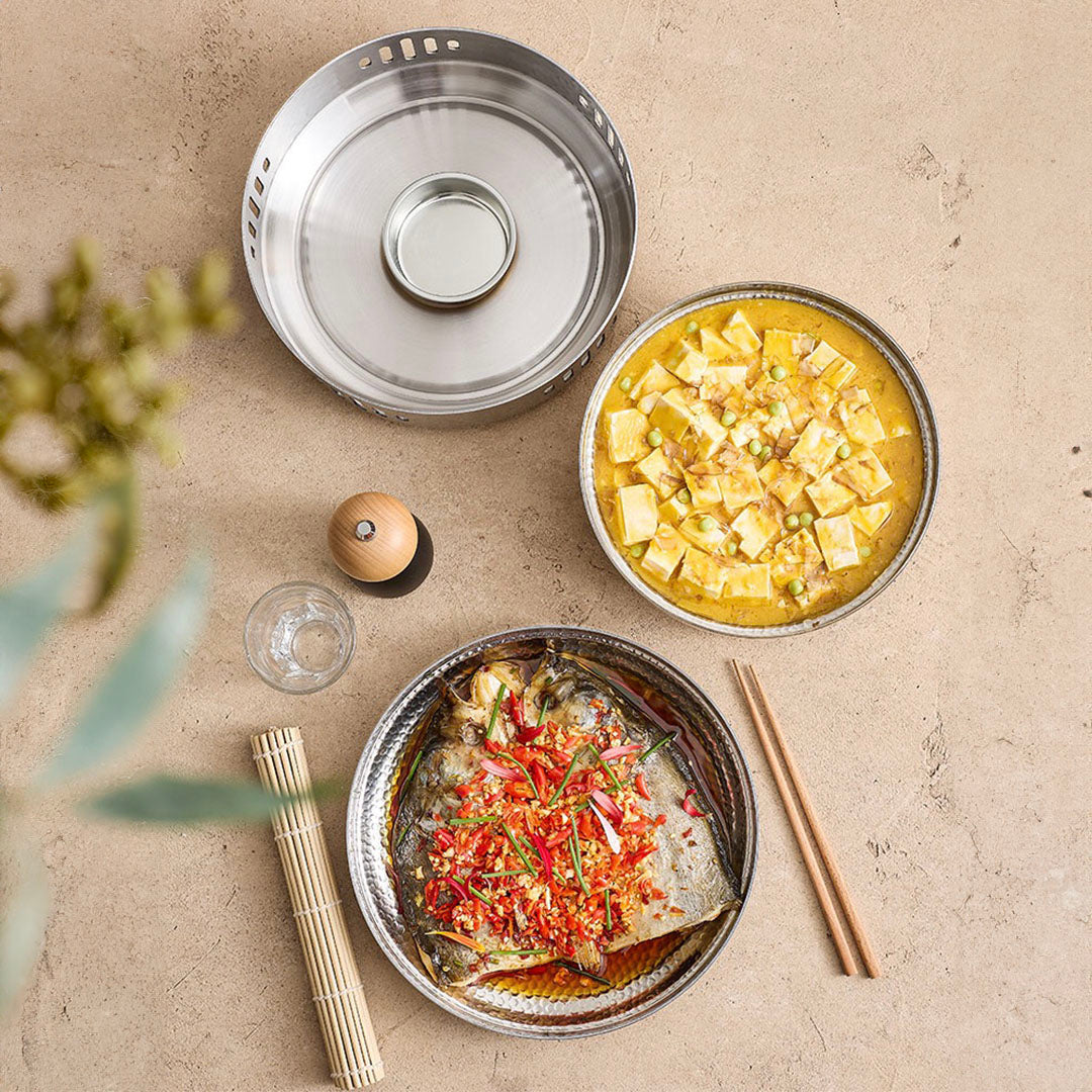 26cm Dry Pot with Hammered Texture for Kitchen essential