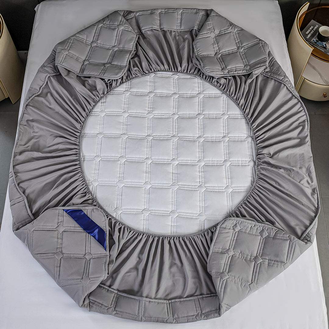 153cm Grey Wide Mattress Cover