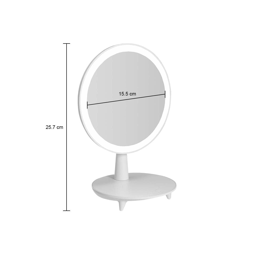 Round White Mirror