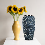 35x17cm Blue Large Ceramic Flower Vase Elegant Living Room Home Decor