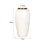 SOGA 35x17cm Plain White Large Ceramic Flower Vase Elegant Living Room Home Decor