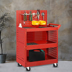 3 Tier Tool Storage Cart with Porous Side Panels