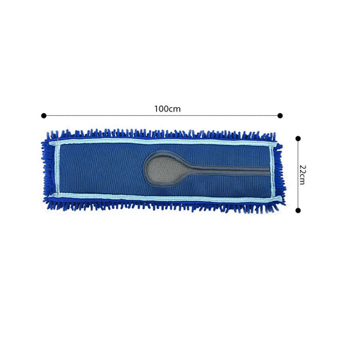 00x22 Blue Microfiber Flat Mop Floor Cleaning Pads Rotating Dust Remover