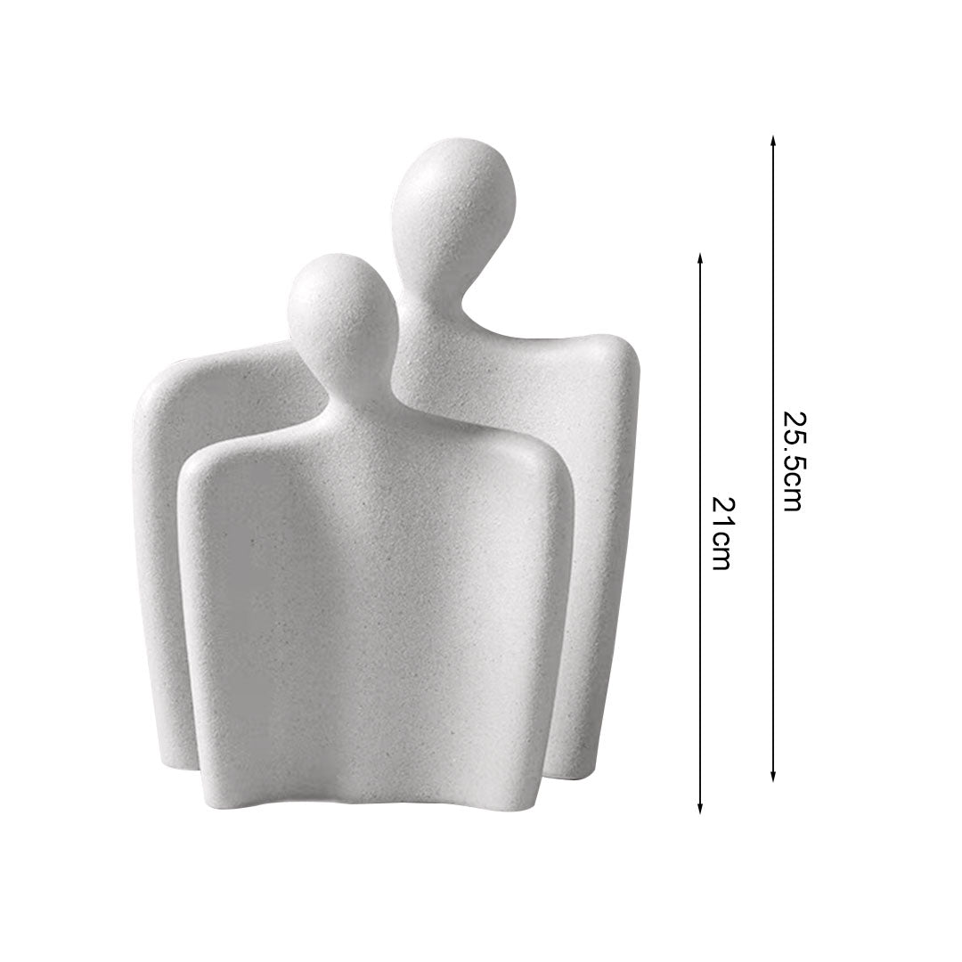 Ornament Set of 2 Abstract Human Figurine Sculptures Minimalist