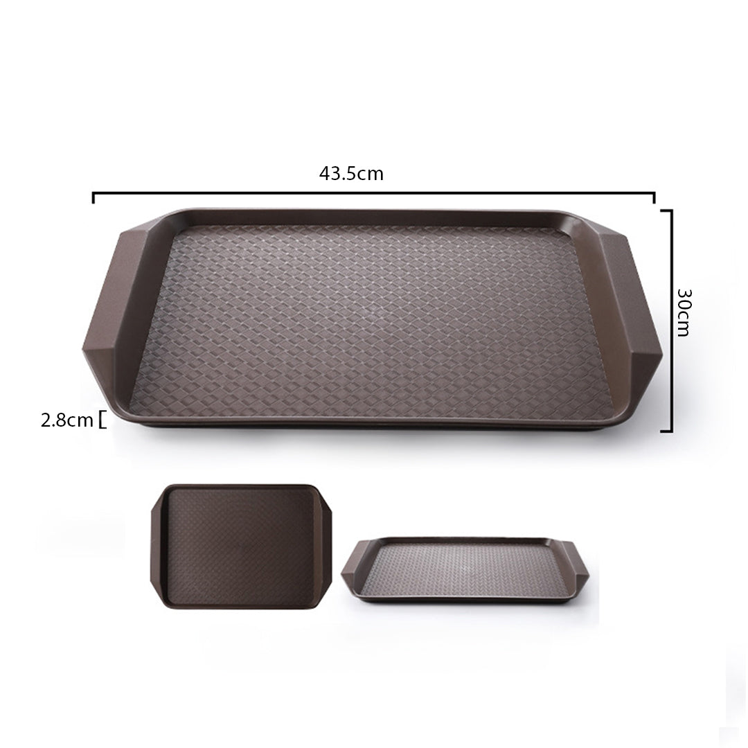 Rectangular Serving Tray Set of 10 Coffee