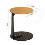 50cm Wood Board Mini Side Table Movable Lightweight w/ Black Frame