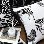 45cm Black and White Light  Luxury Zebra Cushion