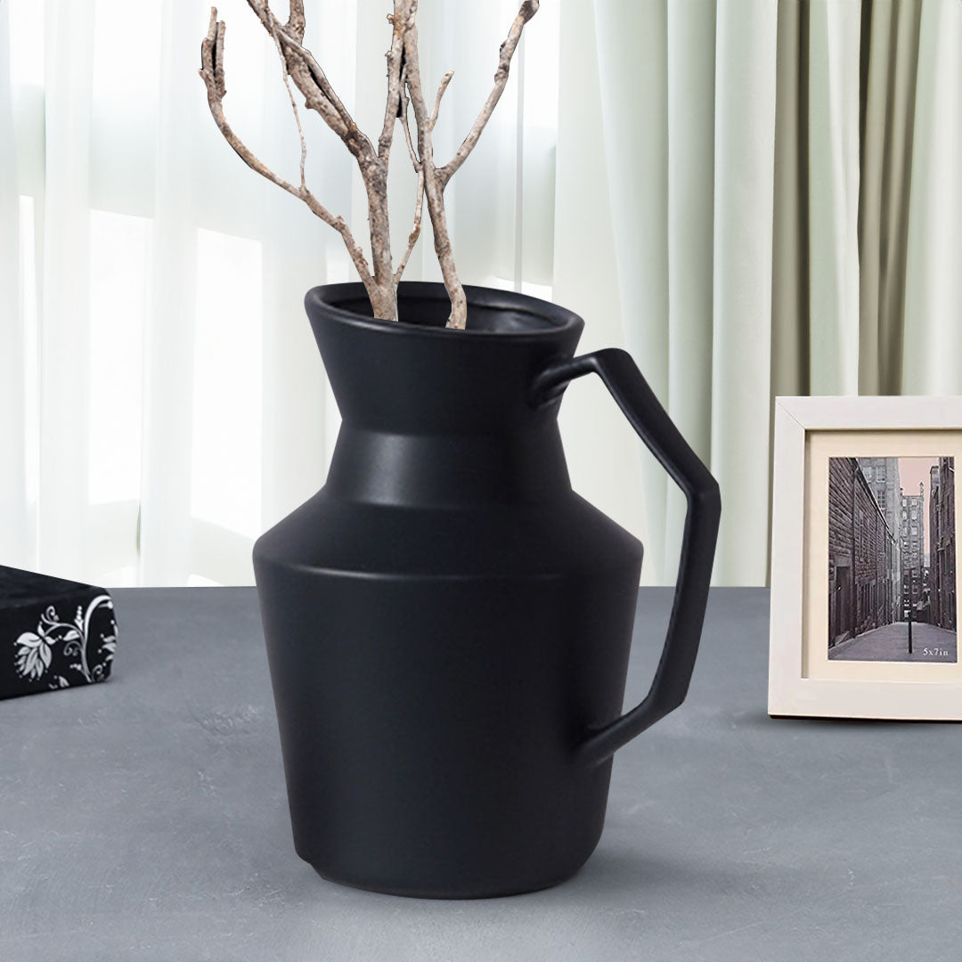 23.5x19.5cm Ornament Black Modern Vase Pitcher