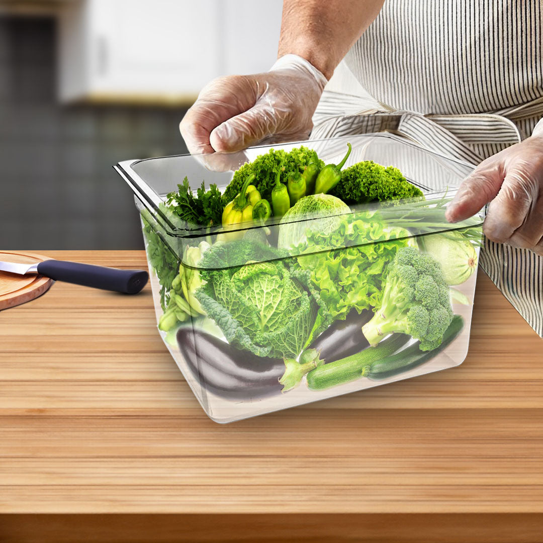 200mm Clear GN Pan 1/2 Food Tray