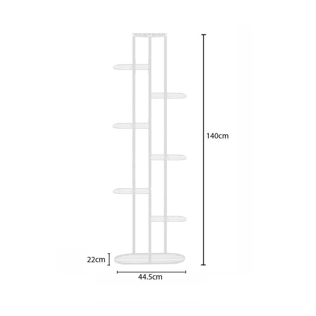 8 Tier White Metal Plant Rack