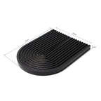 SOGA 32cm Black Ribbed - Premium Beech Wood Decorative Tray
