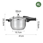 4L Stainless Steel Pressure Cooker With Seal