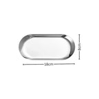 Silver Nordic Oval Plate Set Small, Medium, and Large for 3 Pieces Kitchen