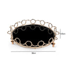 38cm Round Vanity Tray Organiser with Handles
