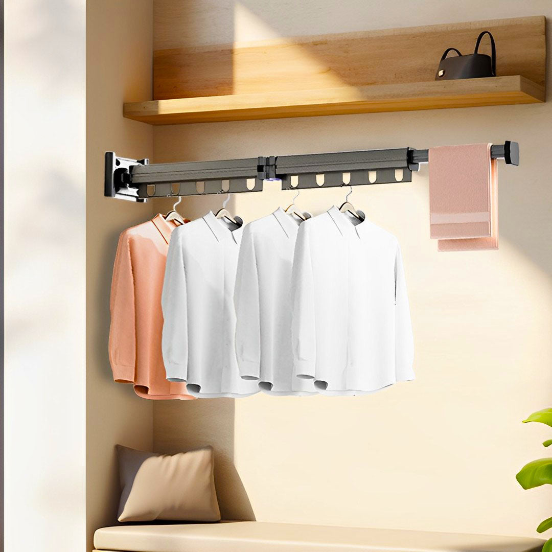 93.2cm Wall-Mounted Clothing Dry Rack Retractable  Hanger
