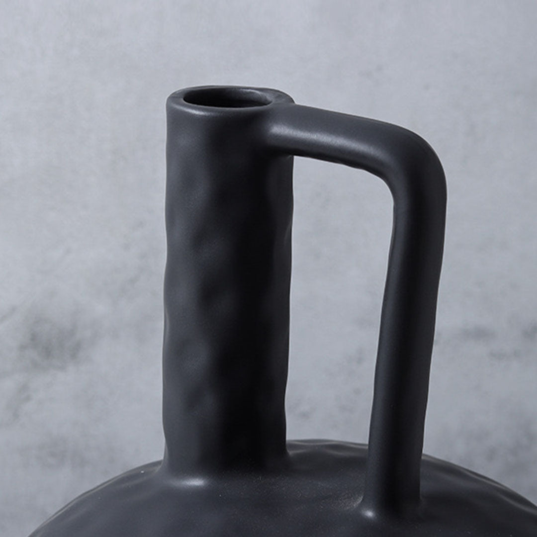 20x30cm Ornament Contemporary Black Ceramic Vase