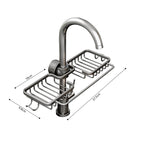 Dark Grey Kitchen Sink Faucet Organiser with Towel Bar Holder