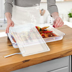 100mm Clear GN Pan 1/1 Food Tray with Lid