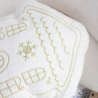 SOGA 45cm Festive White Christmas House Shaped Holiday Throw Pillow