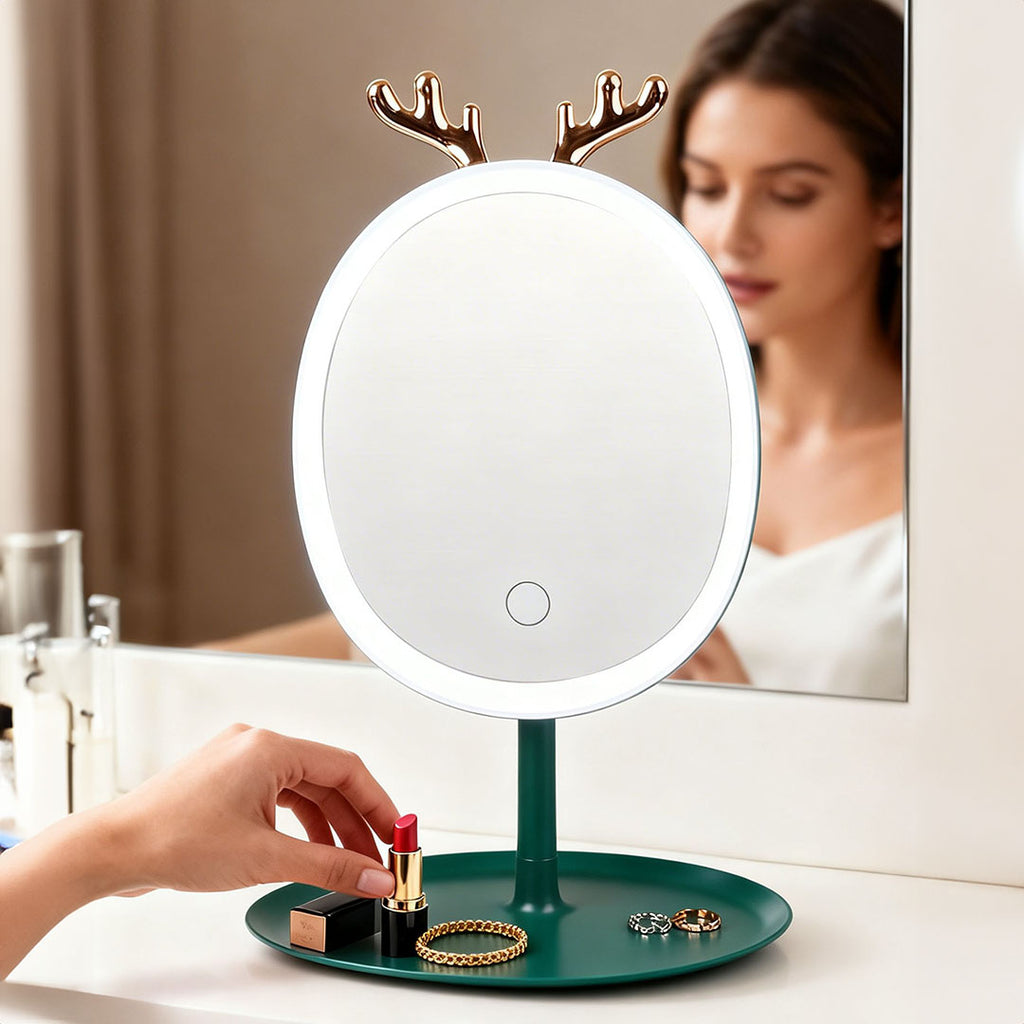 Green Antler LED Light Makeup Mirror