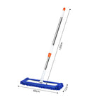 60x12 Blue Microfiber Flat Mop Floor Cleaning Pads Rotating Dust Remover