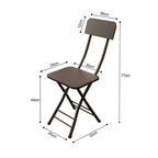 SOGA Black Foldable Chair Space Saving Seat Set of 2