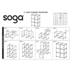 3 Tier 6-Cube Portable Wardrobe