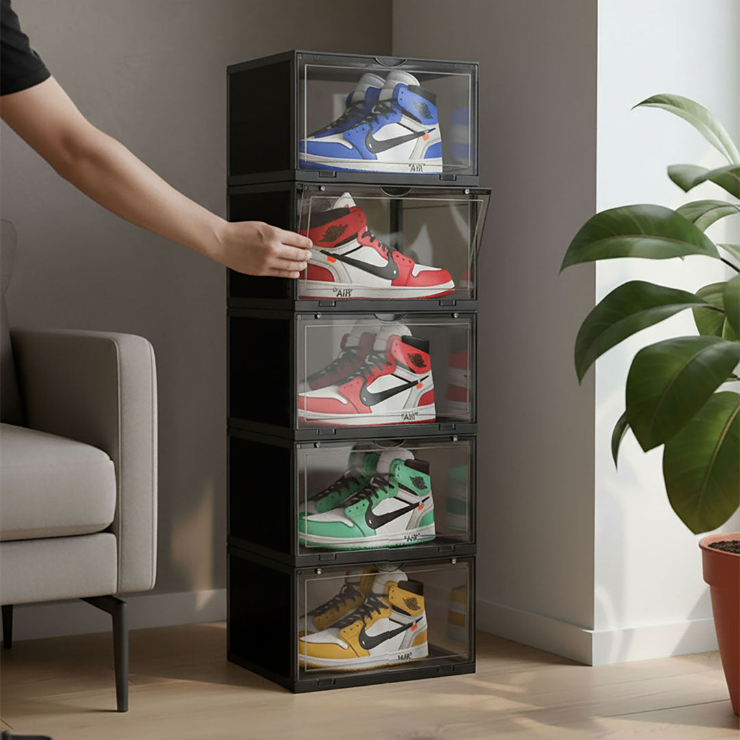 5 Tier Black Shoe Organiser