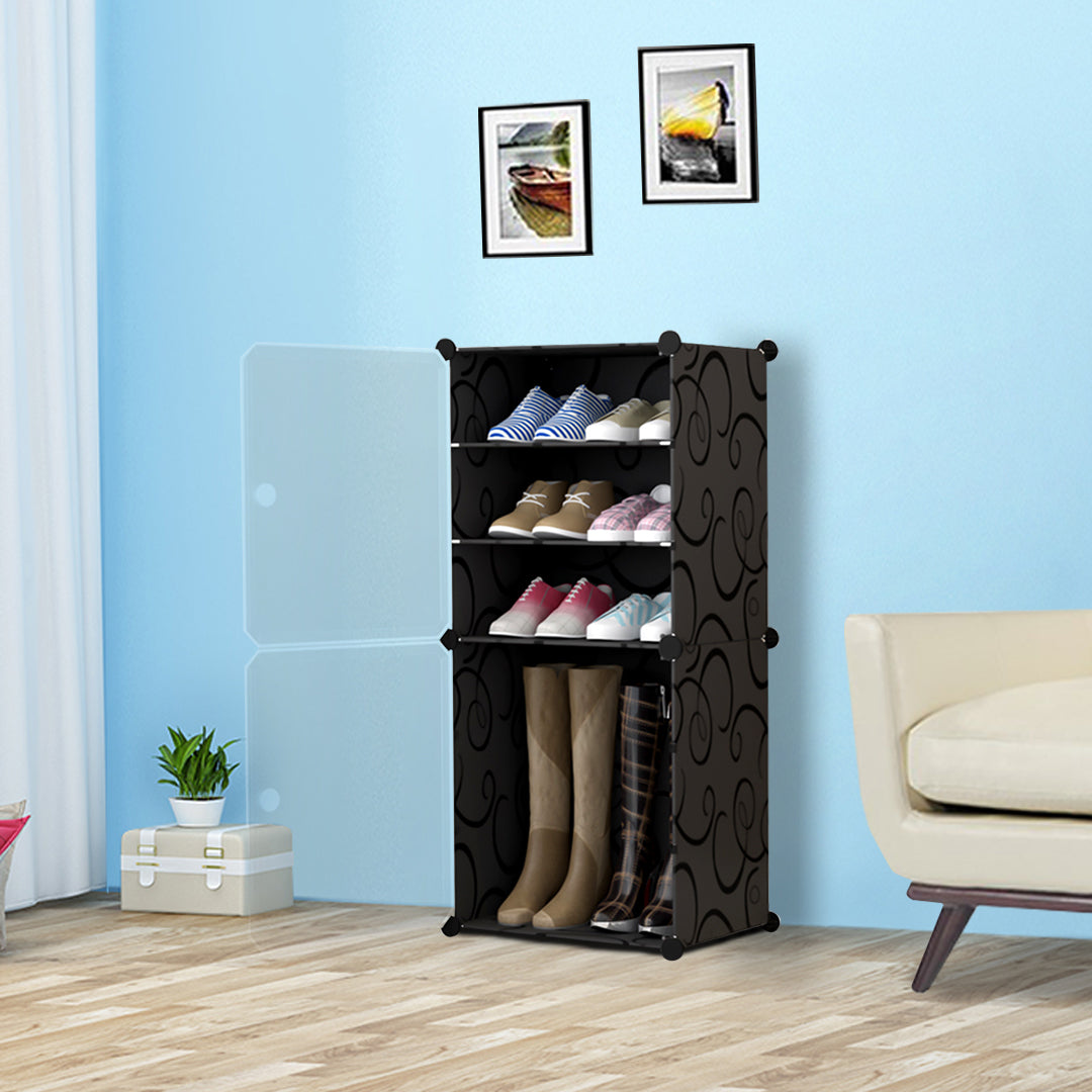 4 Tier Shoe Rack Organizer Sneaker Footwear Storage
