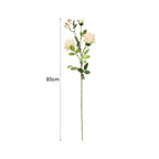 67cm Blue Glass Floor Vase and 12pcs White Artificial Flower Set