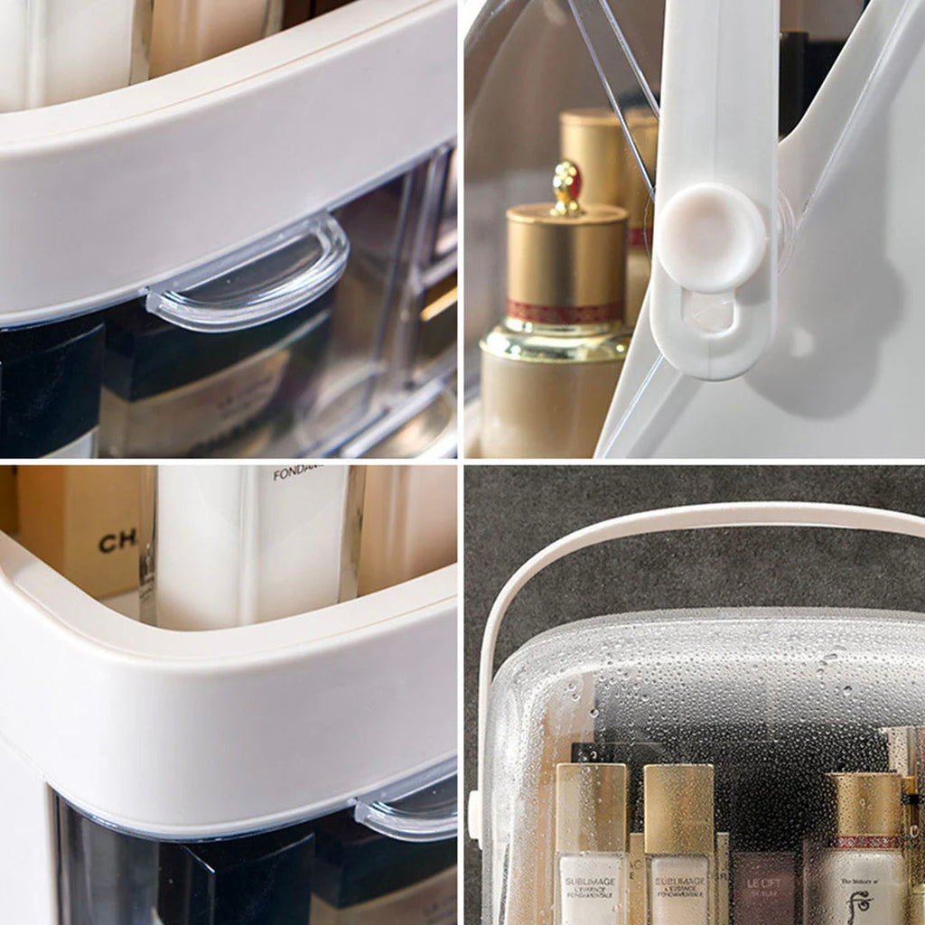 3 Tier White Countertop Cosmetic Storage Organiser