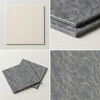 SOGA Peel & Stick Floor and Wall Tiles 60 x 60cm 10 Pack Grey Faux Marble
