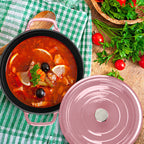 Cast Iron Porcelain Casserole 2.7L Pink 22cm