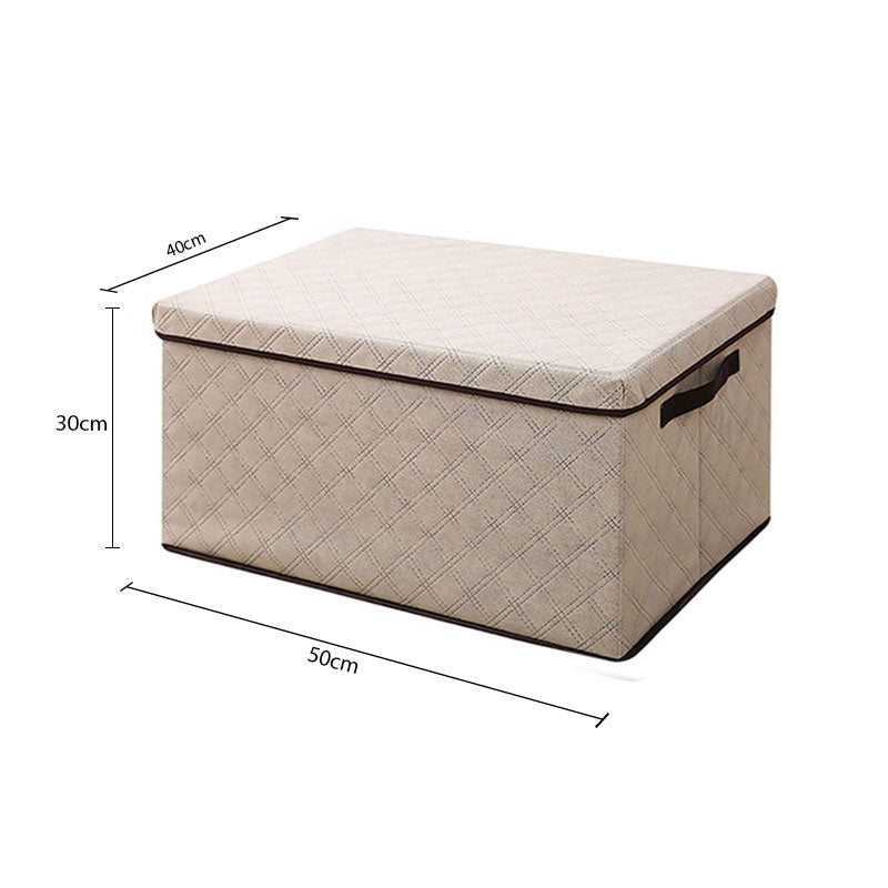 Large Beige Non-Woven Diamond Quilt Grid