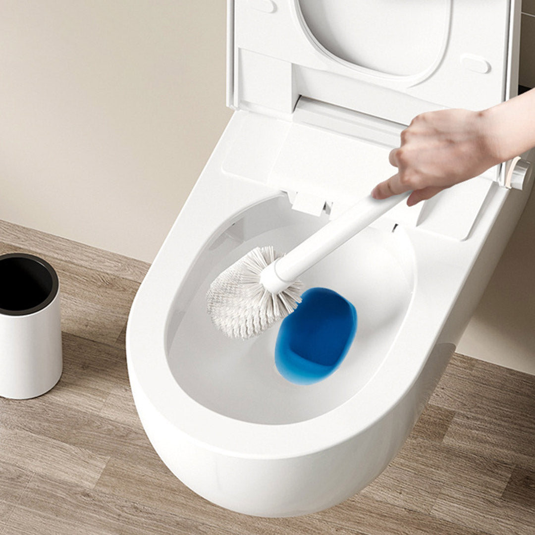 27cm Wall-Mounted Toilet Brush with Holder White