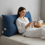 SOGA 100cm Blue Wedge Bed Cushion