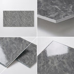 SOGA Peel & Stick Floor and Wall Tiles 30 x 60cm 10 Pack Grey Faux Marble