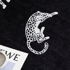 SOGA Two-Seater Black Leopard Print 90x160cm Throw Blanket Sofa Cover