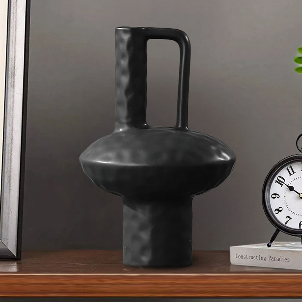 20x30cm Ornament Contemporary Black Ceramic Vase