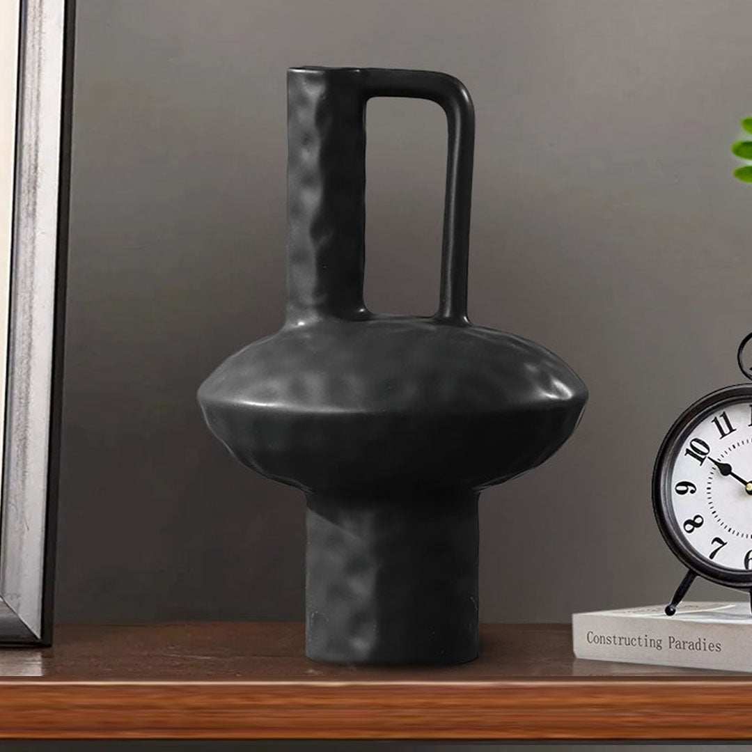 20x30cm Ornament Contemporary Black Ceramic Vase