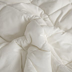 153cm White Wide Cross-Hatch Mattress Cover