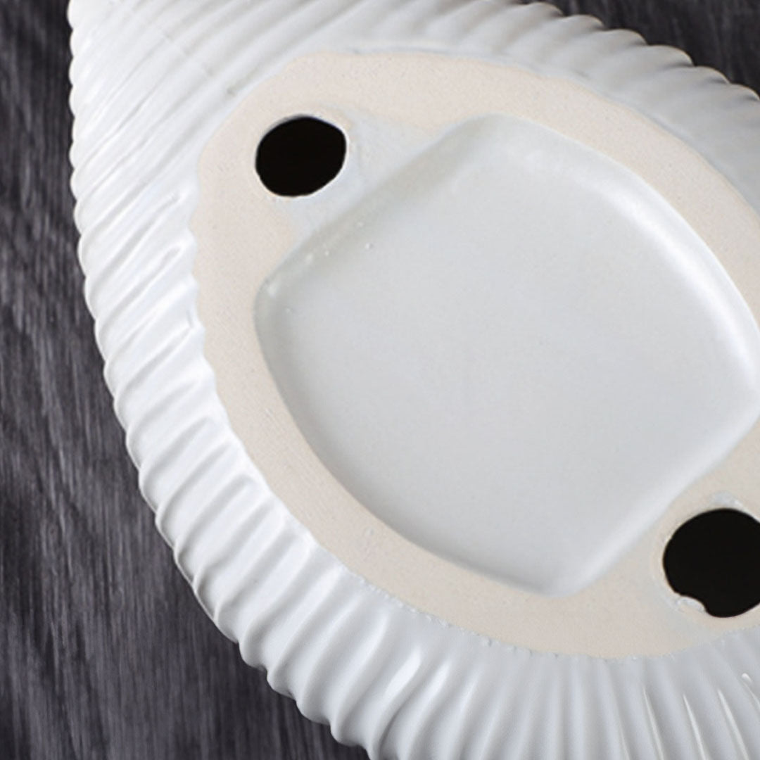 37x12.5cm Ornament Boat Shaped Plate Ceramic Food Decoration