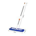 80x12 Microfiber Flat Mop Floor Cleaning Pads Rotating Dust Remover Blue