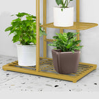 8 Tier Gold Metal Plant Flowerpot Display Rack