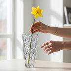 SOGA 30cm Glass Grey Vase Crystal VASE Thick Modern Home Decor