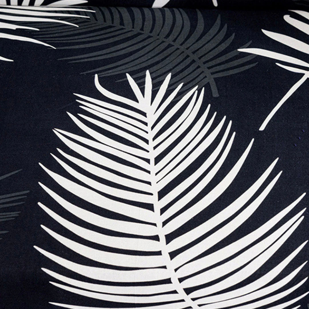 High Stretch 2-Seater Leaf Design Sofa Slipcover