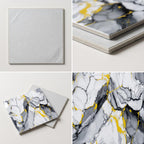 SOGA Peel & Stick Floor and Wall Tiles 60 x 60cm 10 Pack Blue Agate Faux Marble