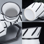 23.5x19.5cm Ornament Modern Ceramic Decorative Pitcher Striped Vase