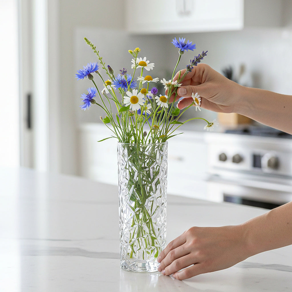 14x30cm Heavy Duty Glass Vase Crystal Clear